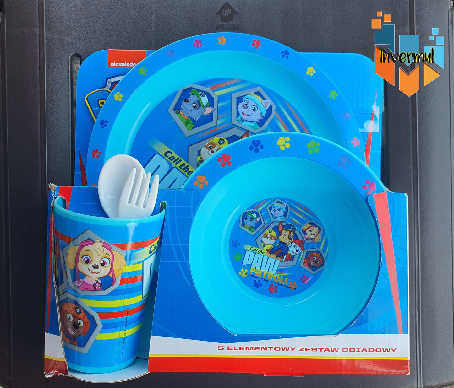 SET DE PLATO, SOPERA Y VASO PAW PATROL